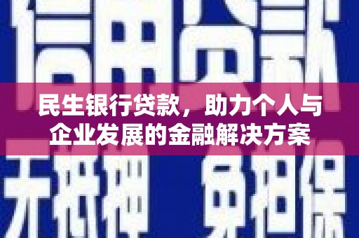 禅城民生银行贷款，助力个人与企业发展的金融解决方案