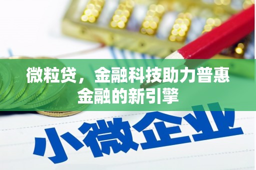 腾冲微粒贷，金融科技助力普惠金融的新引擎