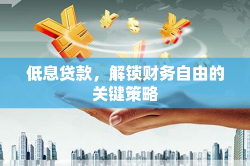 大埔低息贷款，解锁财务自由的关键策略