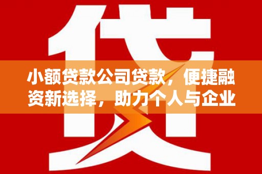 蕲春小额贷款公司贷款，便捷融资新选择，助力个人与企业成长
