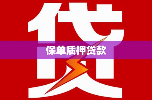随州保单质押贷款