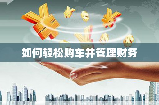 忻府如何轻松购车并管理财务